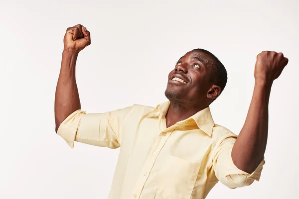 Portrait of handsome young black african smiling man — Stock Photo, Image