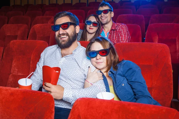 As emoções dos povos no cinema — Fotografia de Stock