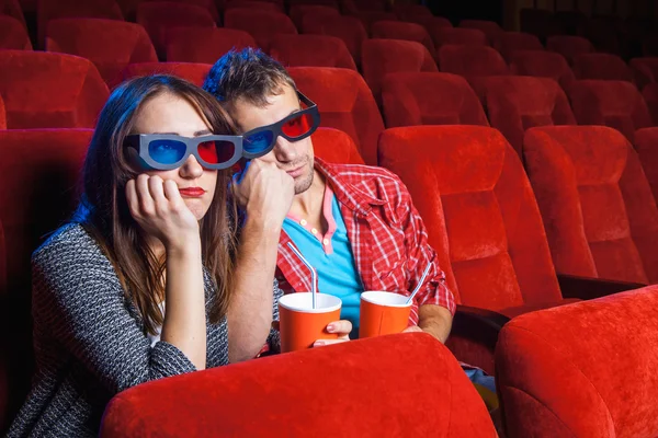 The spectators in the cinema — ストック写真