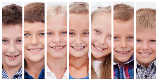 Collage of many smiles — Stock Photo, Image