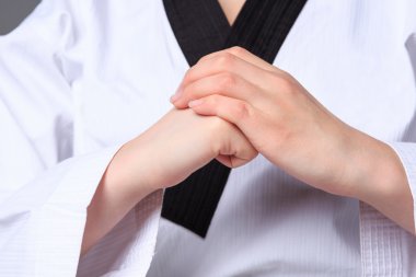 Siyah kuşak karate kızla