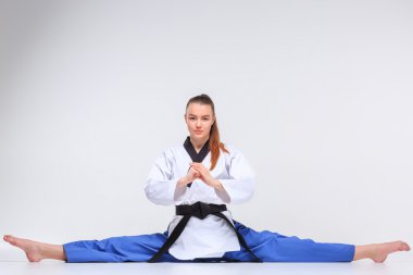 Siyah kuşak karate kızla