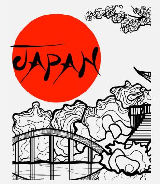 Japon tarzı popüler tipografi tişört tasarımı elbise indirimi poster afişi taşıyıcısı
