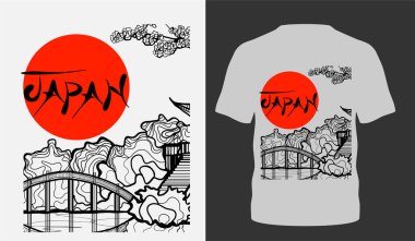 Japon tarzı popüler tipografi tişört tasarımı elbise indirimi poster afişi taşıyıcısı