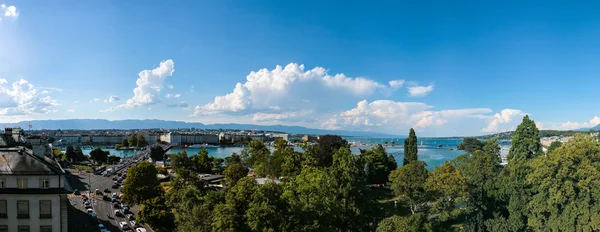 Panoramatický pohled na Ženeva, Švýcarsko — Stock fotografie