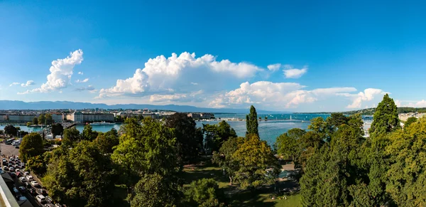 Panoramatický pohled na Ženeva, Švýcarsko — Stock fotografie