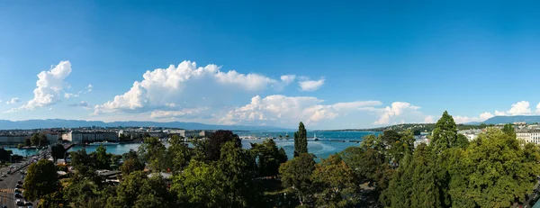 Panoramatický pohled na Ženeva, Švýcarsko — Stock fotografie