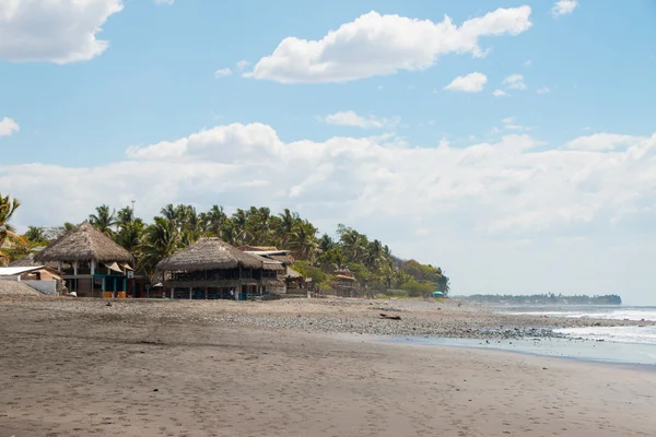 Перегляд Playa Ель Tunco, surfer рай в Ель-Сальвадор — стокове фото