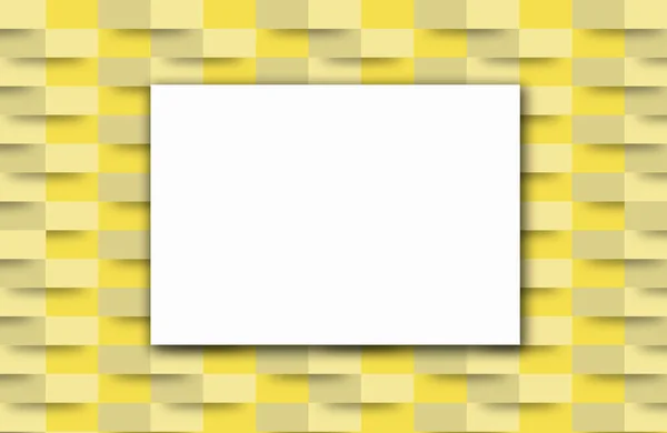 黄色と白の3D背景 パンフレット コピースペース付きグリーティングカード — ストック写真