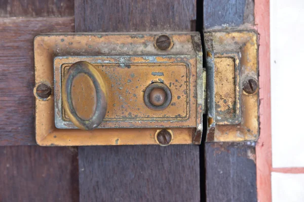 stock image Vintage Wood Door locked