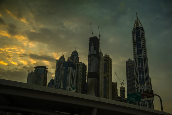 Twilight in Dubai Marina — Stock Photo, Image