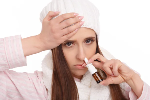 Young sick woman — Stock Photo, Image