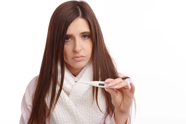 Mujer enferma joven — Foto de Stock