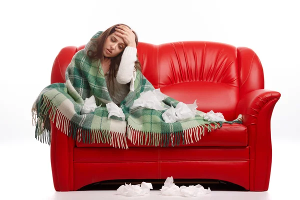 Young sick woman — Stock Photo, Image