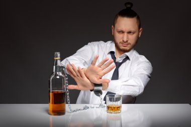 Alcohol dependence in men clipart