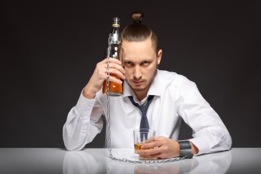 Alcohol dependence in men clipart