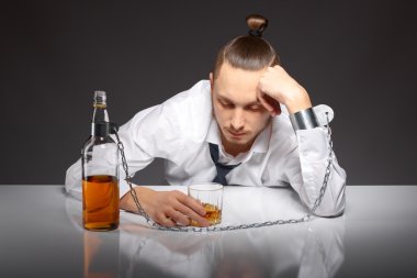 Alcohol dependence in men clipart