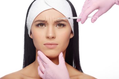 Injections of anti-aging facial clipart