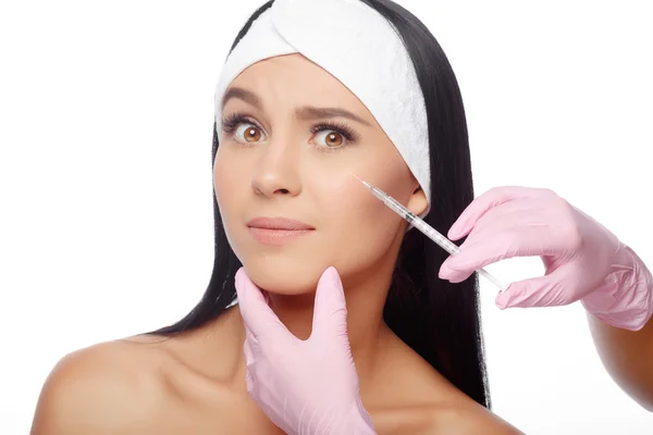 Injektionen von Anti-Aging-Gesichtsbehandlung — Stockfoto