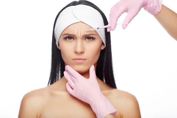 Inyecciones de anti-envejecimiento facial — Foto de Stock