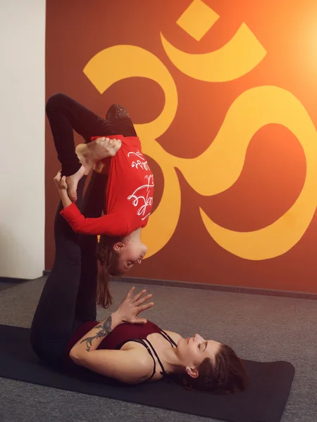 Yoga für Mutter und Kind — Stockfoto