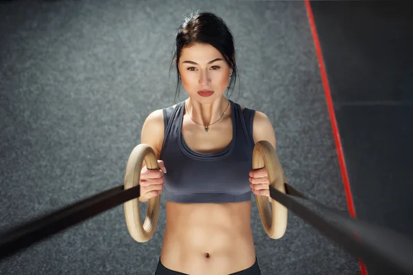 Crossfit workout on ring — Stock Photo, Image