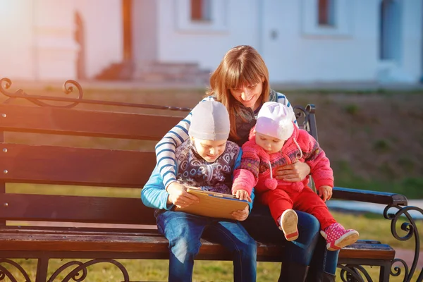 Happy family of three — Stock Photo, Image