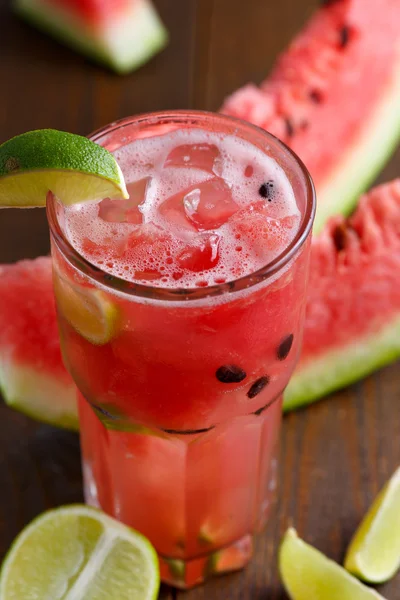 Vaso de jugo de sandía — Foto de Stock