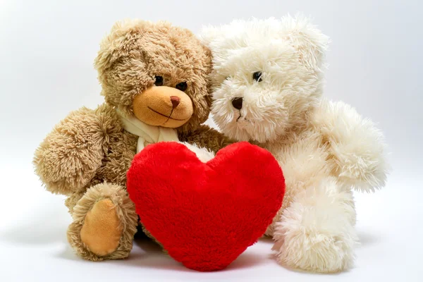 Teddy bears voor Valentijnsdag Rechtenvrije Stockafbeeldingen