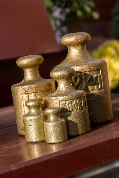 Brass weights — Stock Photo, Image