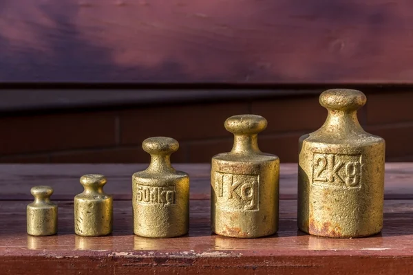 Brass weights — Stock Photo, Image