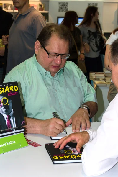 Ryszard Kalisz op de vierde Book Fair in Warschau Stockfoto