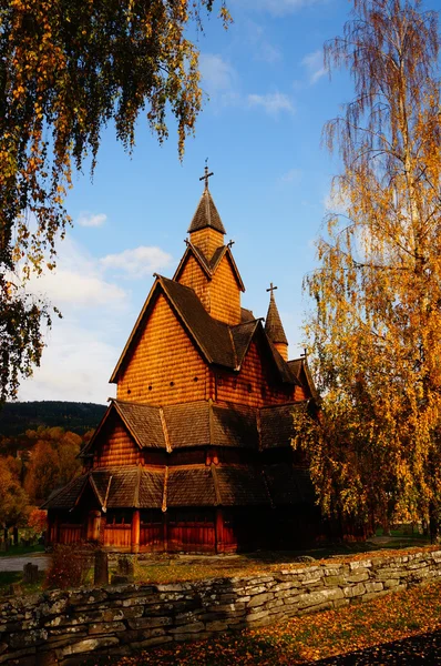 Staafkerk in Noorwegen — Stockfoto
