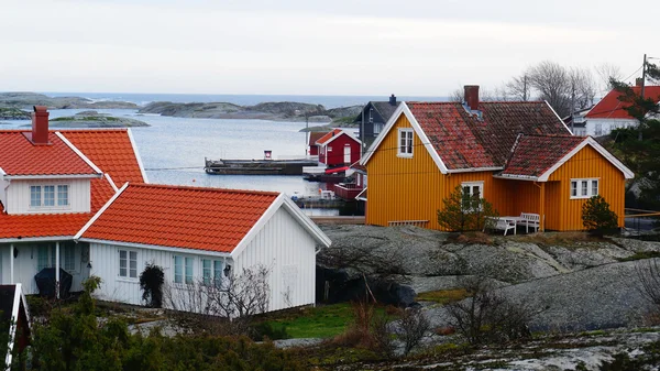 Marina on the fjord — Stock Photo, Image