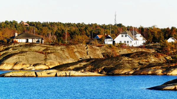 Bostäder trähus i turistregionen i Norge — Stockfoto