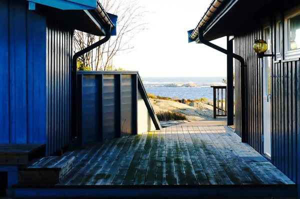 View of an old wooden deck — Stock Photo, Image