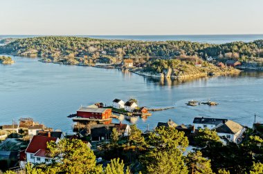 Gün batımı sırasında kayalık Yarımadası