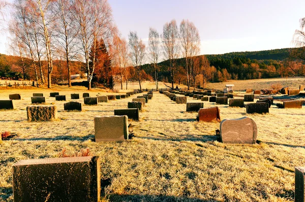 Stone begraafplaats grafstenen — Stockfoto