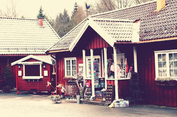 Christmas stånden utanför butiken — Stockfoto