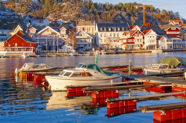 Kragero přístavu v Norsku — Stock fotografie