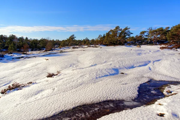 Winter scenery, snow on the rocks — Stock Photo, Image