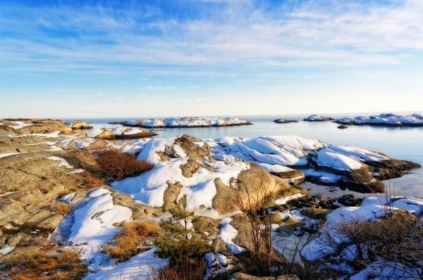 Winter Norwegian Sea coast — Stock Photo, Image