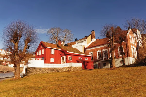 Edifici portuali tradizionali, Norvegia — Foto Stock