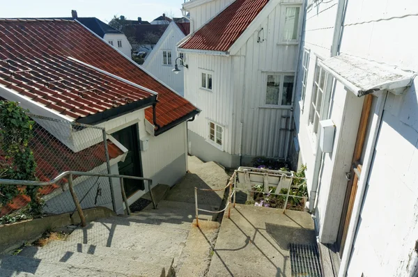 Лестницы домов, Норвегия — стоковое фото