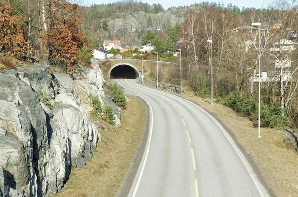 Road to the tunnel, Norway — Stock Photo, Image