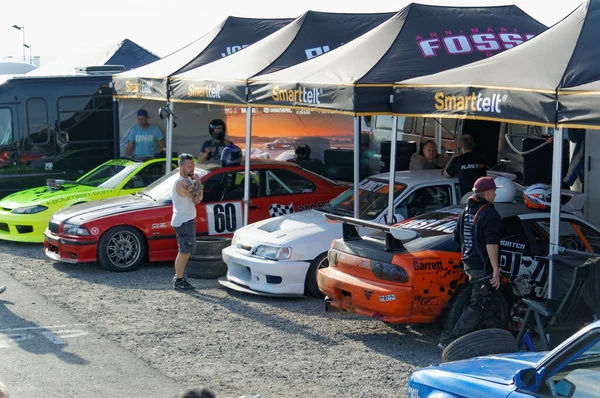 Hösten racing modifierad bil drifting i Norge — Stockfoto