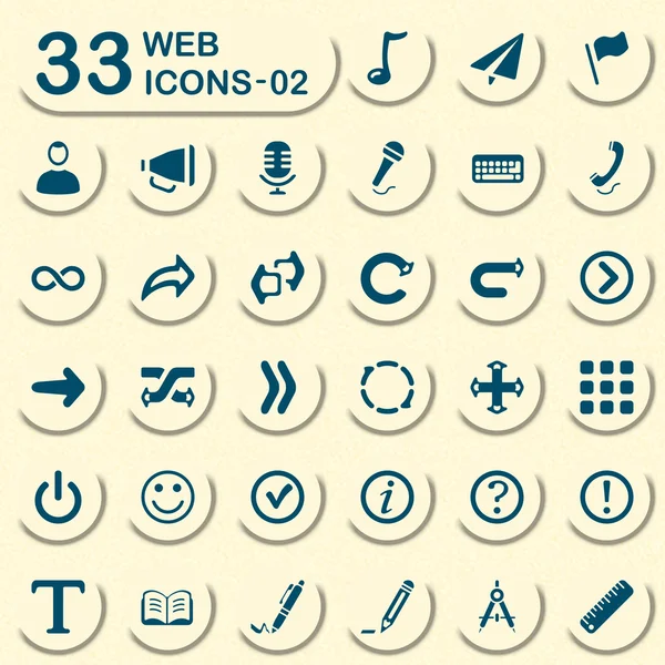 33 jeans web iconos 02 — Archivo Imágenes Vectoriales