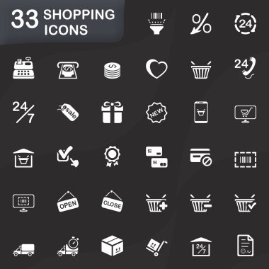 33 alışveriş simgeleri