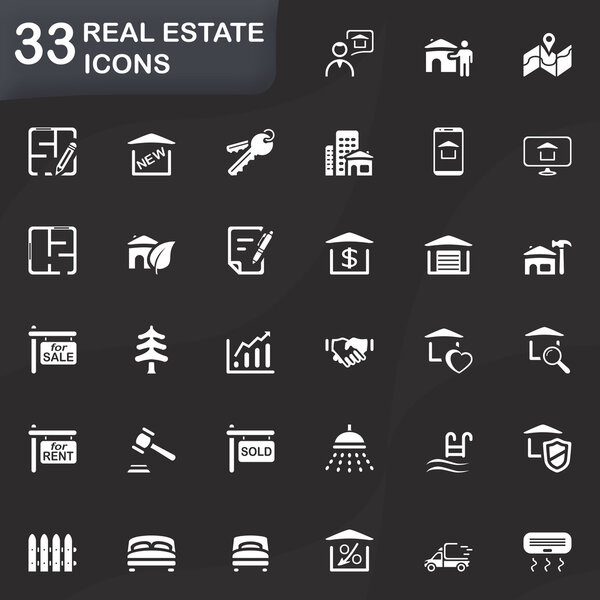 33 значка недвижимости
