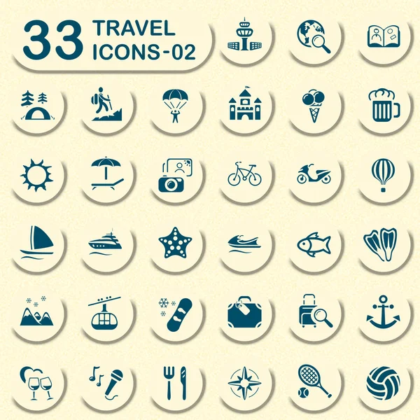 33 dżinsy podróży ikony 02 — Wektor stockowy